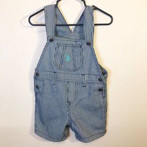 U.S. Polo Assn. Striped Short Overalls